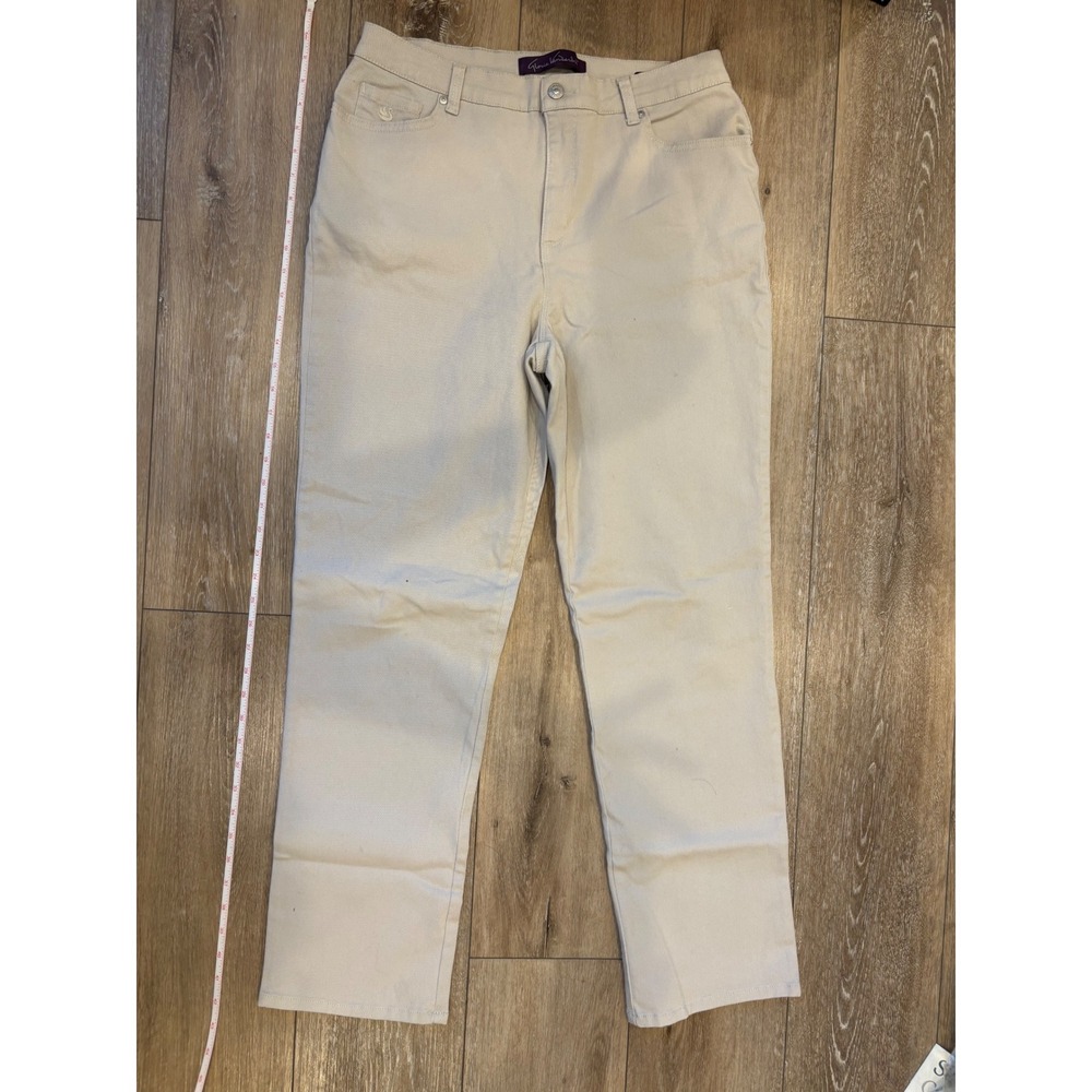 Gloria Vanderbilt Amanda Classic Fit Beige Pants Women's Size 12 - Picture 5 of 7